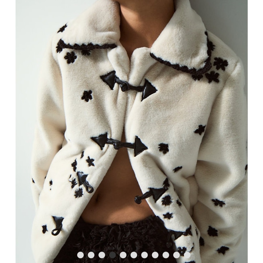 TACH Cream and Black Teddy Jacket